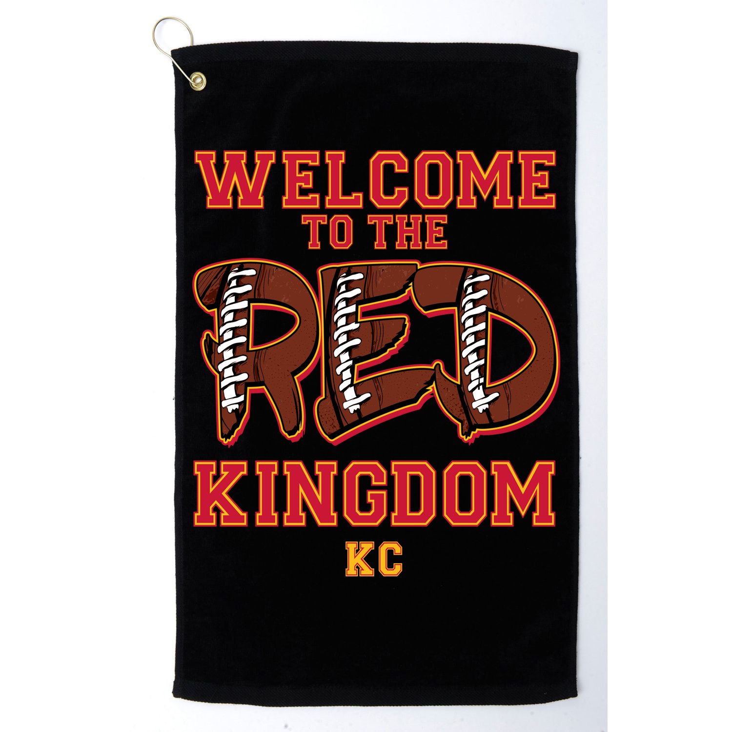 Welcome To The Red Kingdom Kansas City Football Sports Fan Golf Towel