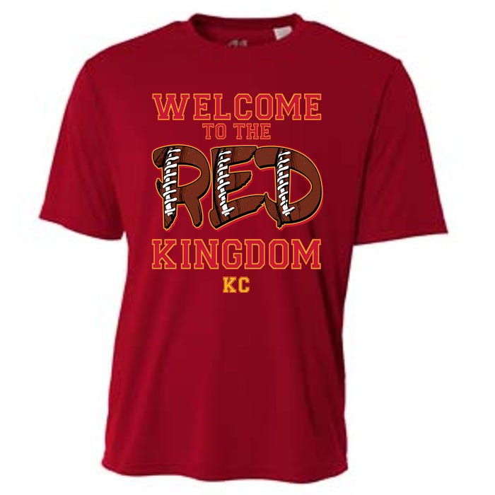 Welcome To The Red Kingdom Kansas City Football Sports Fan Cooling Performance Crew T-Shirt