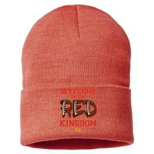 Welcome To The Red Kingdom Kansas City Football Sports Fan Sustainable Knit Beanie