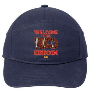 Welcome To The Red Kingdom Kansas City Football Sports Fan 7-Panel Snapback Hat