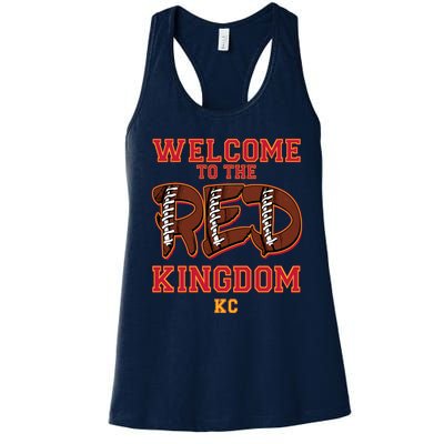 Welcome To The Red Kingdom Kansas City Football Sports Fan Women's Racerback Tank