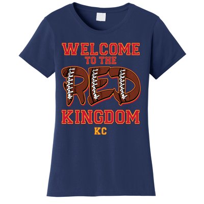 Welcome To The Red Kingdom Kansas City Football Sports Fan Women's T-Shirt