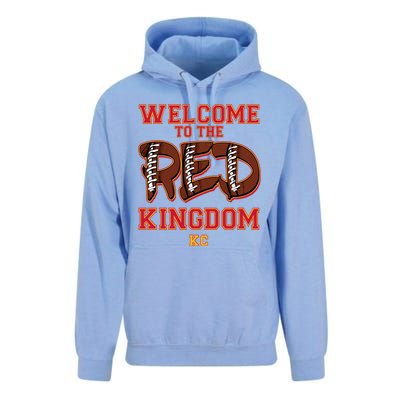 Welcome To The Red Kingdom Kansas City Football Sports Fan Unisex Surf Hoodie