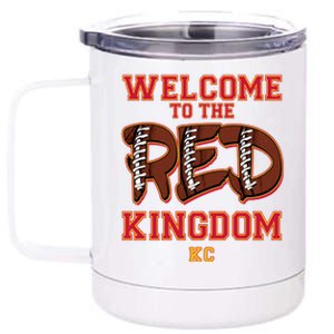 Welcome To The Red Kingdom Kansas City Football Sports Fan 12 oz Stainless Steel Tumbler Cup