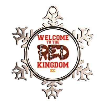 Welcome To The Red Kingdom Kansas City Football Sports Fan Metallic Star Ornament