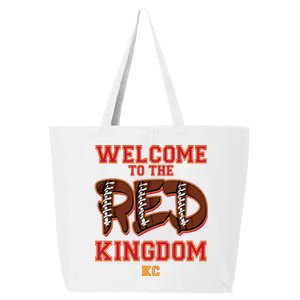 Welcome To The Red Kingdom Kansas City Football Sports Fan 25L Jumbo Tote