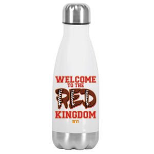 Welcome To The Red Kingdom Kansas City Football Sports Fan Stainless Steel Insulated Water Bottle