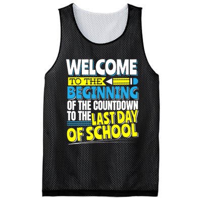 Welcome to the Beginning Of The Countdown, Back to School Mesh Reversible Basketball Jersey Tank