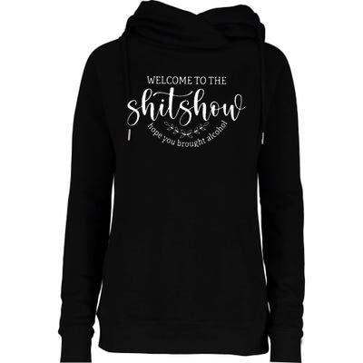 Welcome To The Shit Show Funny Mom Boss Manager Teacher Gift Womens Funnel Neck Pullover Hood