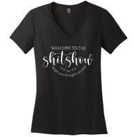 Welcome To The Shit Show Funny Mom Boss Manager Teacher Gift Women's V-Neck T-Shirt