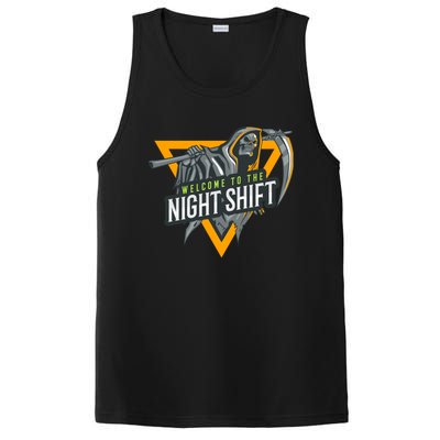 Welcome To The Night Shift Swagazon Associate Night Shifter Gift PosiCharge Competitor Tank