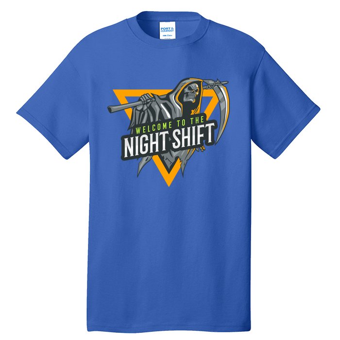 Welcome To The Night Shift Swagazon Associate Night Shifter Gift Tall T-Shirt