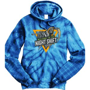 Welcome To The Night Shift Swagazon Associate Night Shifter Gift Tie Dye Hoodie