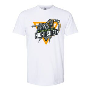 Welcome To The Night Shift Swagazon Associate Night Shifter Gift Softstyle CVC T-Shirt