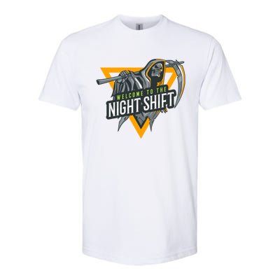 Welcome To The Night Shift Swagazon Associate Night Shifter Gift Softstyle CVC T-Shirt