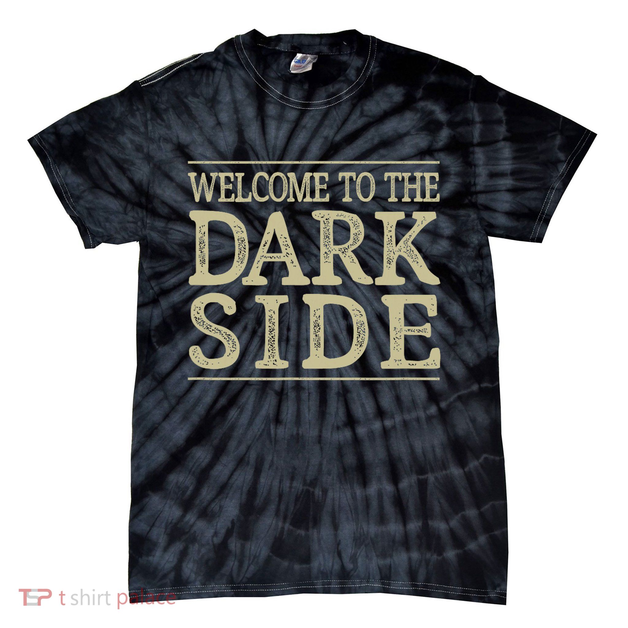Welcome To The Dark Side Vintage Style Tie-Dye T-Shirt