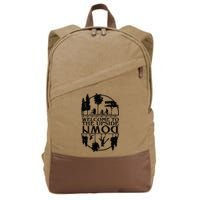 Welcome To The Upside Down Cotton Canvas Backpack