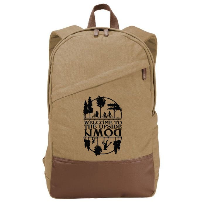 Welcome To The Upside Down Cotton Canvas Backpack