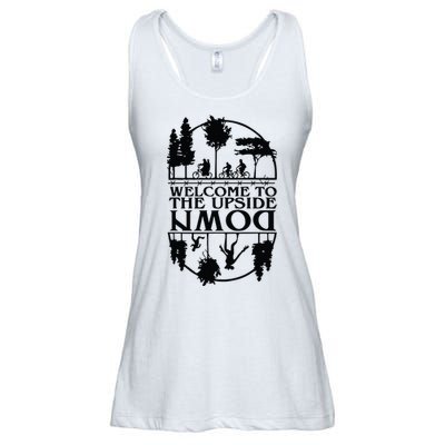 Welcome To The Upside Down Ladies Essential Flowy Tank