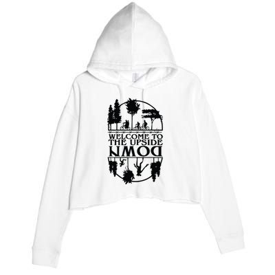 Welcome To The Upside Down Crop Fleece Hoodie
