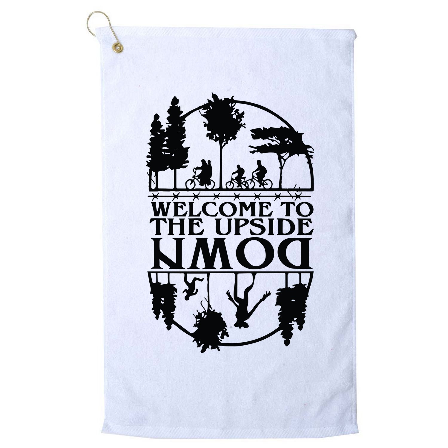 Welcome To The Upside Down Golf Towel