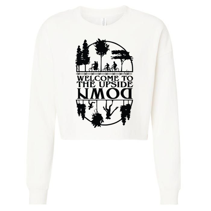 Welcome To The Upside Down Cropped Pullover Crew