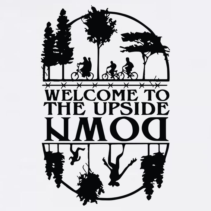 Welcome To The Upside Down Cropped Pullover Crew