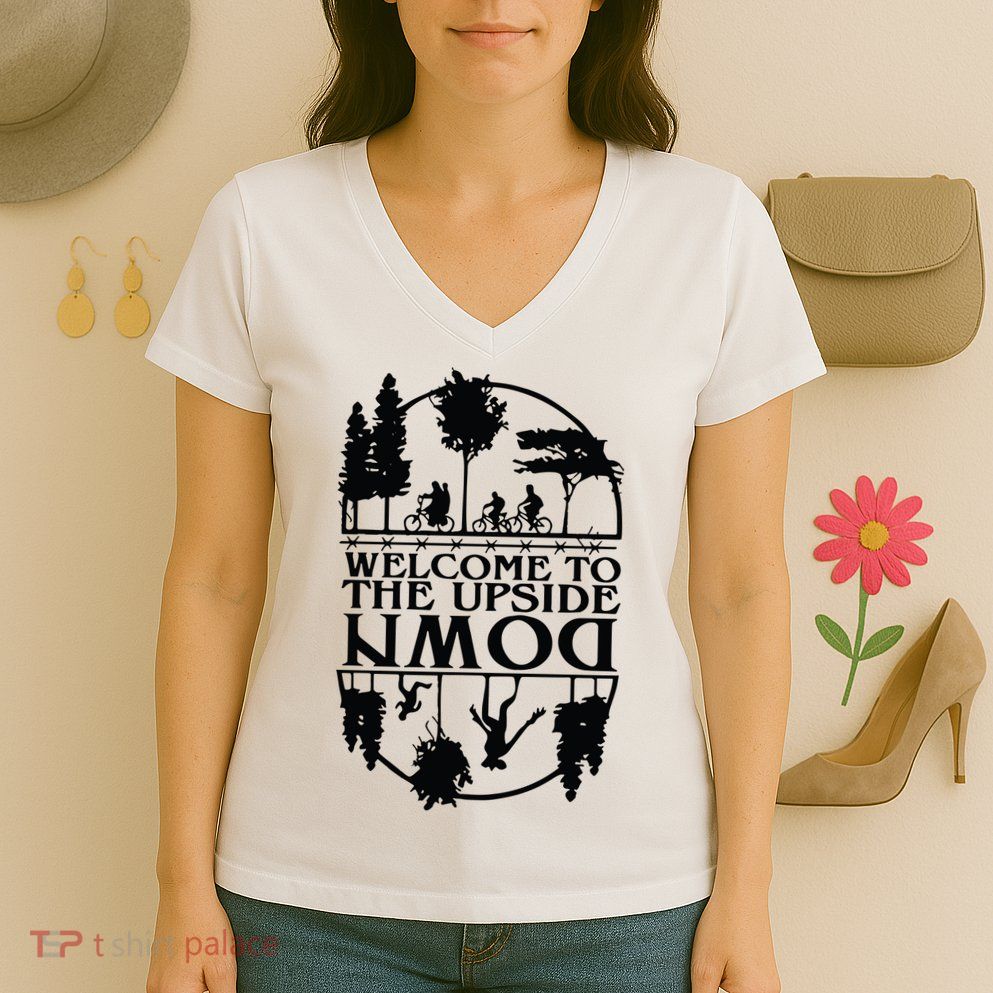 Welcome To The Upside Down Women's V-Neck T-Shirt