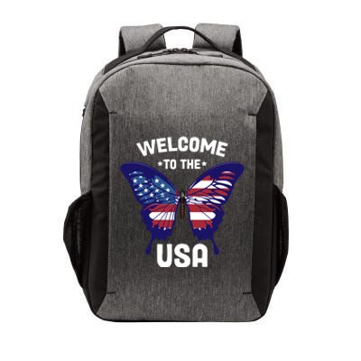 Welcome To The Usa Patriotic Butterfly New American Citizen Funny Gift Vector Backpack