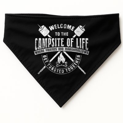 Welcome To The Campsite Of Life Camper Gift Meaningful Gift USA-Made Doggie Bandana