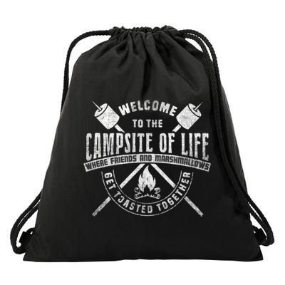 Welcome To The Campsite Of Life Camper Gift Meaningful Gift Drawstring Bag