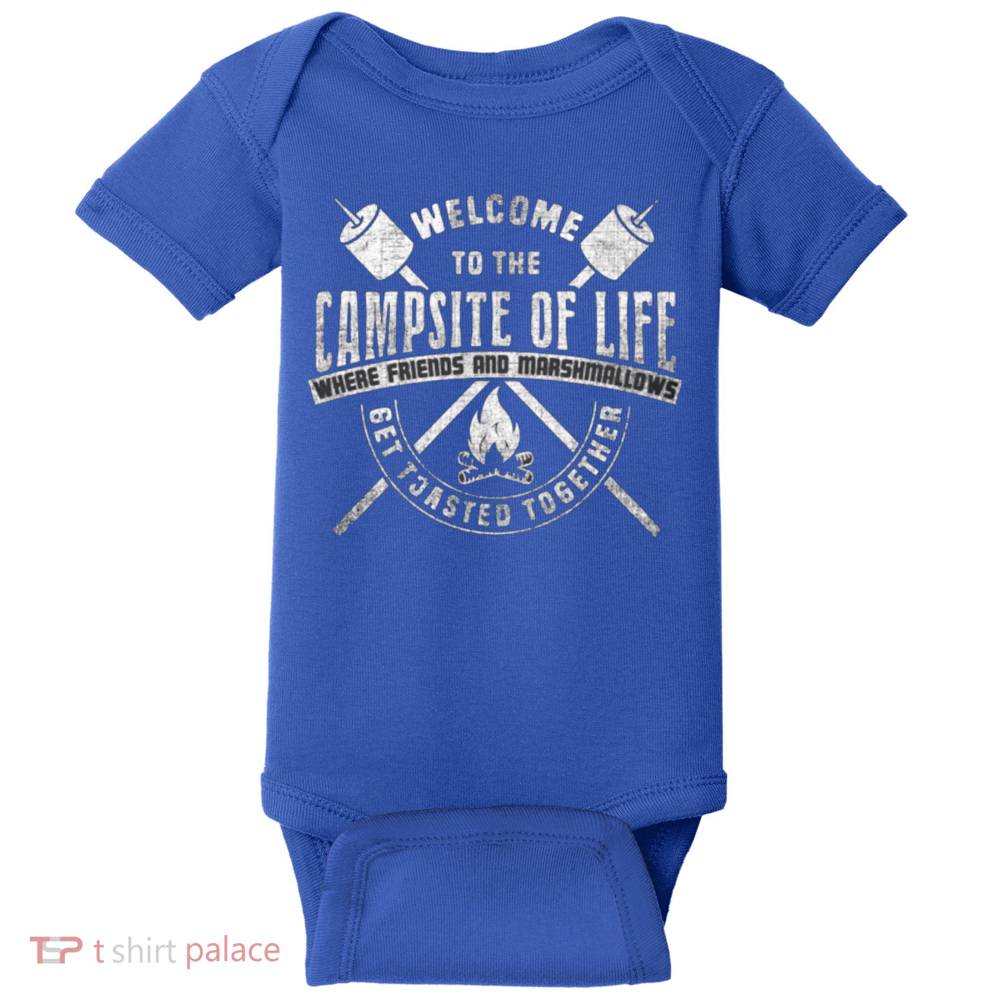 Welcome To The Campsite Of Life Camper Gift Meaningful Gift Baby Bodysuit