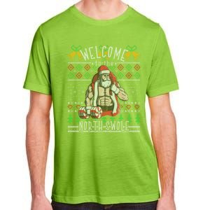 Welcome To The North Swole Santa Claus Christmas Workout Gym Cute Gift Adult ChromaSoft Performance T-Shirt