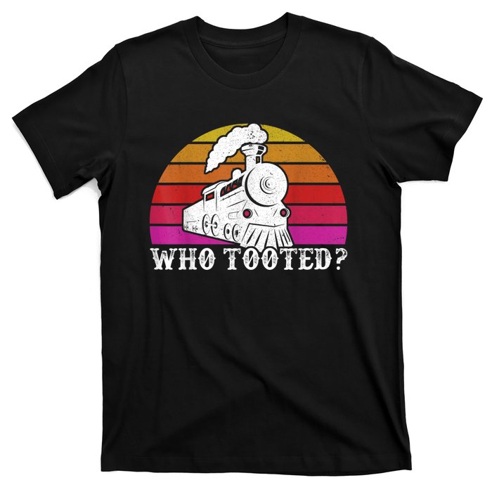 Who Tooted Train Themed Train Collectors T-Shirt