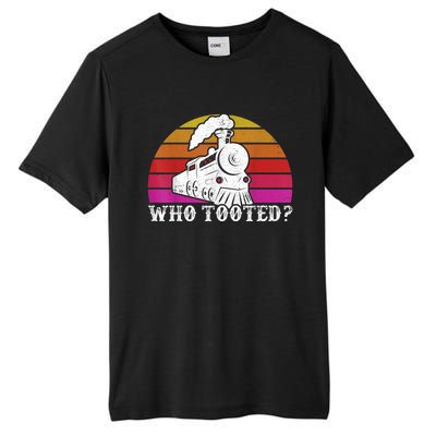 Who Tooted Train Themed Train Collectors Tall Fusion ChromaSoft Performance T-Shirt