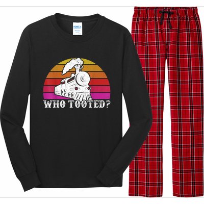 Who Tooted Train Themed Train Collectors Long Sleeve Pajama Set