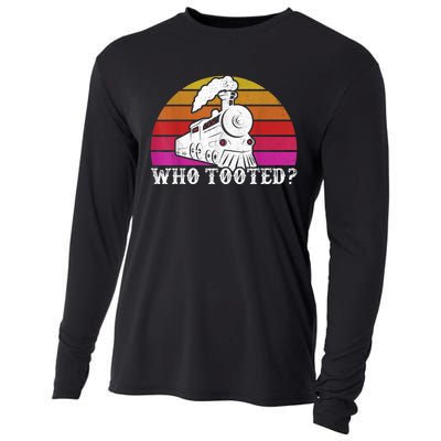 Who Tooted Train Themed Train Collectors Cooling Performance Long Sleeve Crew