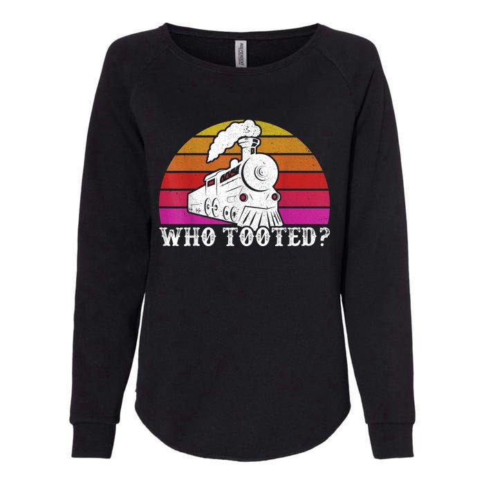 Who Tooted Train Themed Train Collectors Womens California Wash Sweatshirt