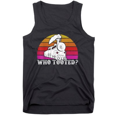 Who Tooted Train Themed Train Collectors Tank Top