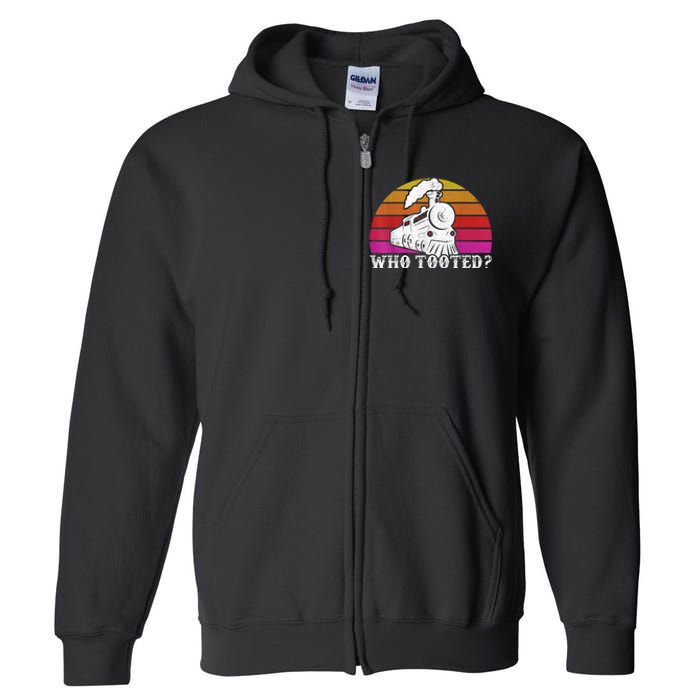 Who Tooted Train Themed Train Collectors Full Zip Hoodie