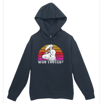 Who Tooted Train Themed Train Collectors Urban Pullover Hoodie