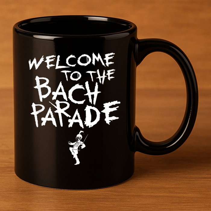 Welcome To The Bach Parade Bride Squad Gothic Bachelorette 11oz C Handle Ceramic Mug