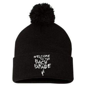 Welcome To The Bach Parade Bride Squad Gothic Bachelorette Pom Pom 12in Knit Beanie