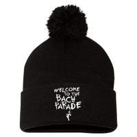 Welcome To The Bach Parade Bride Squad Gothic Bachelorette Pom Pom 12in Knit Beanie