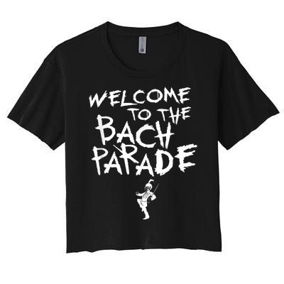 Welcome To The Bach Parade Bride Squad Gothic Bachelorette Women's Crop Top Tee