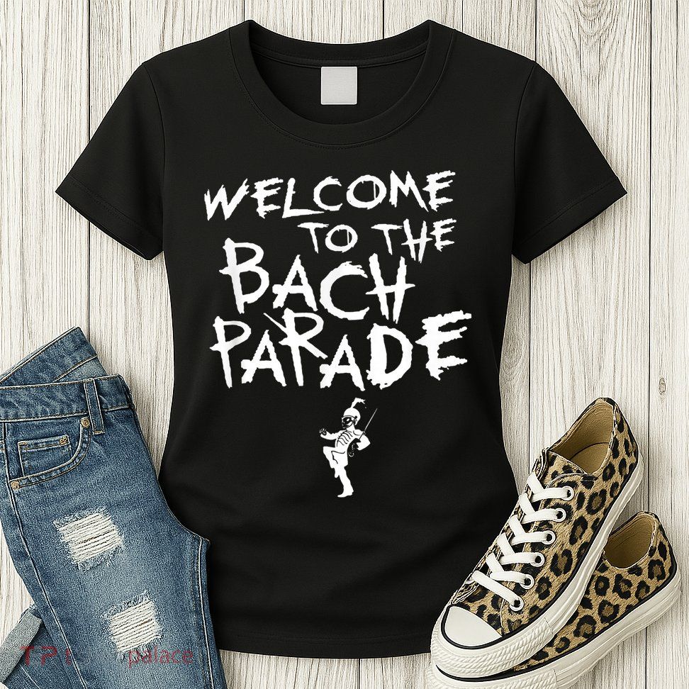 Welcome To The Bach Parade Bride Squad Gothic Bachelorette Womens T-Shirt