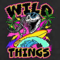 Wild Things T Rex Surfing Cool Comfort Performance Bucket Hat