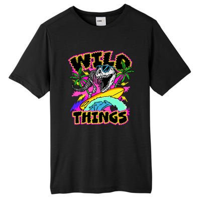 Wild Things T Rex Surfing Tall Fusion ChromaSoft Performance T-Shirt