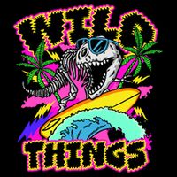 Wild Things T Rex Surfing Sustainable Knit Beanie