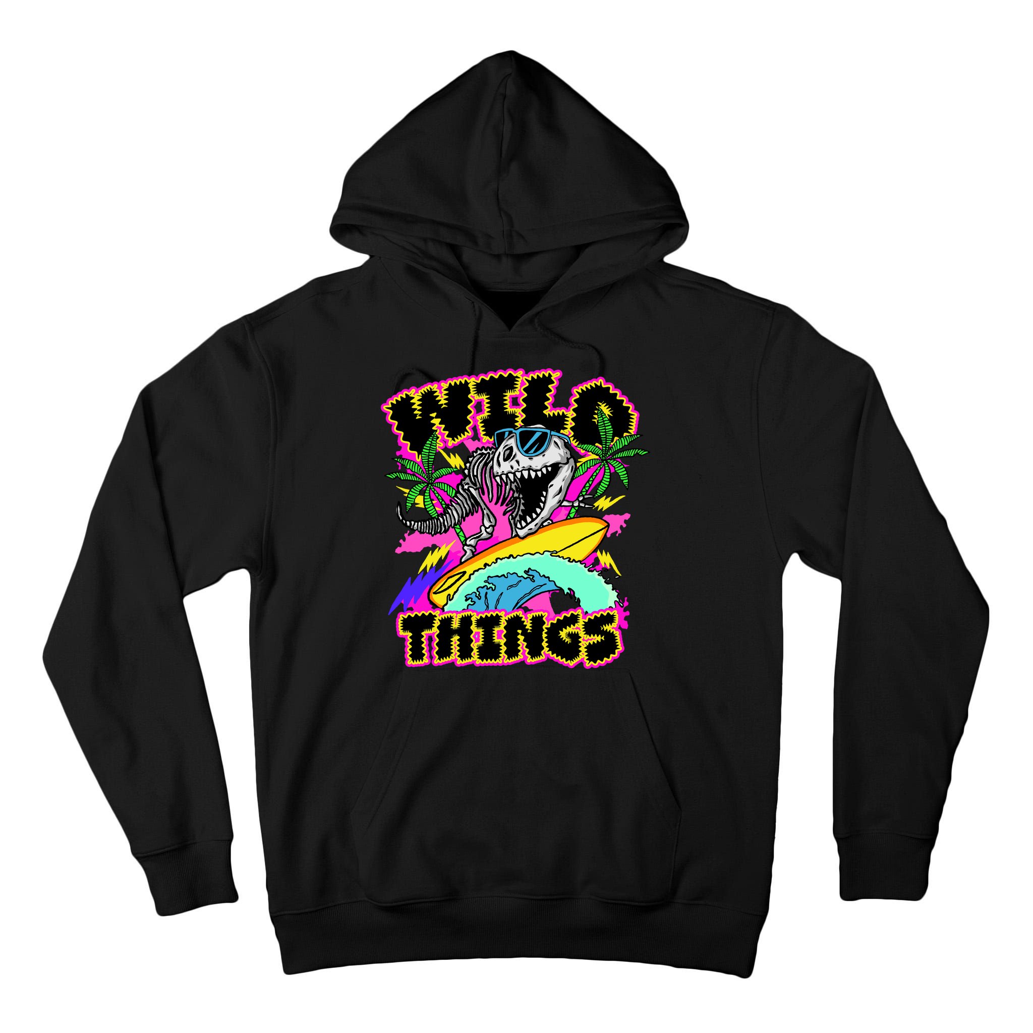 Wild Things T Rex Surfing Tall Hoodie